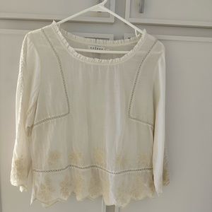 Velvet lace cotton top